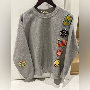 Patchwork sweat top